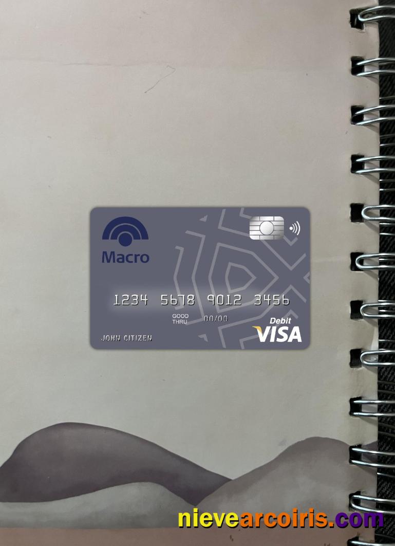 Argenitina Banco Macro S.A bank visa card photolook